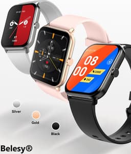 Belesy® KALMIA - Smartwatch Heren – Smartwatch Dames - Horloge – Stappenteller – Calorieën - Hartslag – Sporten - Je eigen foto als wijzerplaat - Kleurenscherm - Full Touch - Splitscreen– Silicone – Zwart - Moederdag — thumbnail 9