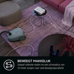 AEG AB61C1OG Clean 6000 - Stofzuiger met zak - Ocean Green - Hepa filtratie - Vacuum cleaner - Alle vloertypen - 650 watt - Lang snoer 12m bereik - 2 extra accessoires - Compact design — thumbnail 7