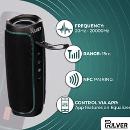 Pulver Speaker - RGB Led Zwart - Muziek box draadloos - Prox - 15 watt - Speakers - Draadloos - Premium - geschikt voor Bluetooth — thumbnail 2