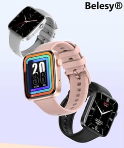 Belesy® DATURA - Smartwatch Heren – Smartwatch Dames - Horloge – Stappenteller – Calorieën - Hartslag – Sporten – Bel functie - Je eigen foto als wijzerplaat - Kleurenscherm - Full Touch – Goud – Milanees - Moederdag — thumbnail 7