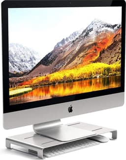 Aluminium Universele Monitor Stand - LB-555 - Computer standaard Bureau Beeldscherm verhoger - Compatibel met MacBook Pro, iMac Pro, Google Chromebook, Microsoft Surface, Dell, Asus laptop en meer — thumbnail 1