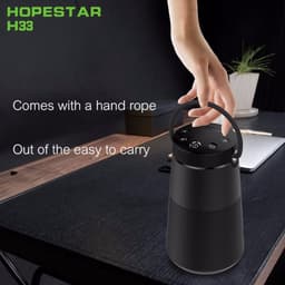 HOPESTAR H33  Goud draagbare draadloze Bluetooth-luidspreker FM-zender Powerbank — thumbnail 2