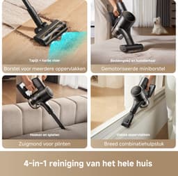 Dreame R20 SE Steelstofzuiger - Snoerloos - 150AW zuigkracht – Tot 90 min autonomie – Met LED verlichting & HEPA-filter – Lichtgewicht – Compleet met accessoires – Voor huisdieren & Alle vloertypes — thumbnail 4