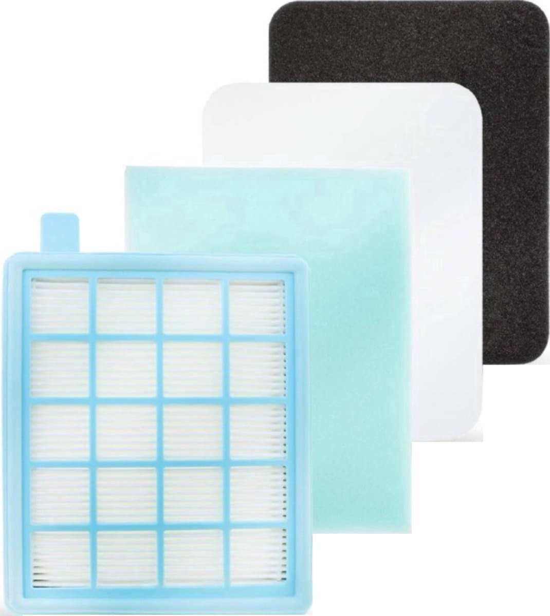 Gelijkwaardige aan origineel, HEPA Filterset geschikt voor Philips FC8058/01 Power Pro Compact - Filters — afbeelding 1