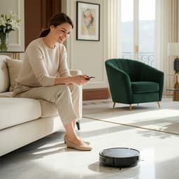 AG6100 Robotstofzuiger met Dweilfunctie - 120minuten - Met Oplaadstation - Robotstofzuigers - Huisdieren - met Dweil - Luxe Robotstofzuiger - Dweilrobot - Automatisch opladen - App of afstandsbediening te gebruiken - 2500Mah - Stripe Design — thumbnail 10