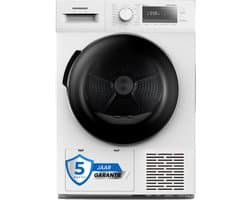 Heinner HHPD-M8G3A++ Wasdroger - Warmtepompdroger 8 Kg – 14 Droogprogramma’s – LED Display – Anti-Kreuk – Uitgestelde Start – Kinderslot – Wit – 5 Jaar Garantie