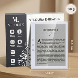 Veloura ereader - e reader met Hoesje voor E books - 32GB E-Readers - E-reader Nederlandstalig - Online luisterboeken & audio — thumbnail 2