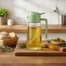 Flow Goods 2-in-1 Olijfolie Sprayer – Groen - Olijfolie Fles met Giet- en Sprayfunctie - Navulbaar Olie Glas – 470 ML – Cooking Spray - BBQ Accesoires – Airfryer — thumbnail 2