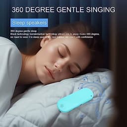 Kussen luidspreker, draadloze bluetooth slaaphulp met multifunctionele stereo diepe bas, witte ruismachine, mini luidsprekers luidsprekers onder kussen om te slapen (blauw) — thumbnail 4