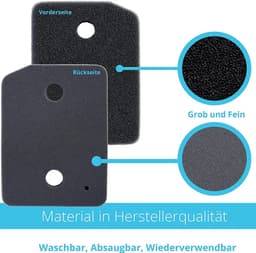 Tweedelige filterset Geschikt voor Miele 9164761 drogers en warmtepompdrogers, fijn/grof filter, afmetingen 207 x 157 x 30 mm, sponsfilter, filtermat. — thumbnail 4