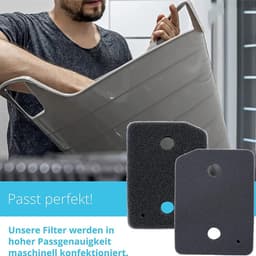 Tweedelige filterset Geschikt voor Miele 9164761 drogers en warmtepompdrogers, fijn/grof filter, afmetingen 207 x 157 x 30 mm, sponsfilter, filtermat. — thumbnail 2