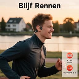 MANKIW Bone-Conduction Koptelefoon – Draadloze Bluetooth 6.0 – Stabiele Verbinding – Professionele IP68 – Lange Batterijduur – Licht & Comfortabel – Voor Sport, Fitness en Dagelijks Gebruik — thumbnail 5