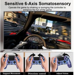 Namajunas - Draadloze Controller geschikt voor PS4/Pro/Slim/PC - Bluetooth gamepad - Geschikt voor Playstation 4 -Zes-assige sensor - LED-lichtbalk en touchscreen-functionaliteit - Audio Jack Input - Gaming Accesoires — thumbnail 3