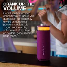 JLab Go Bluetooth Speaker Draadloos - Draagbare Muziekbox - 16 uur Batterijduur - 10 Watt - Bass Boost - IPX6 Waterproof - Multipairing - Instelbare Party Lights - App Equalizer - Roze — thumbnail 8