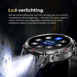 Golden Sound GPS Smartwatch Heren - 1.46'' AMOLED Display - GPS 5 satellieten - 5ATM Waterdicht - 200+ sportmodi - Belfunctie - Barometer - Stappenteller - Bloeddrukmeter - Hartslagmeter - 540 mAh - Dark Grey — thumbnail 12