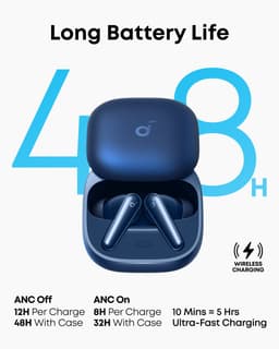 soundcore Liberty 5 by Anker, draadloze oordoppen met noise-cancelling, 2x sterkere stemonderdrukking, realtime adaptieve noise canceling, snelladen, Dolby Audio, heldere gesprekken met 6 microfoons en AI, lange batterijduur — thumbnail 4