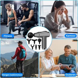 White-Label® Massage Gun Professioneel - Massage Apparaat - Theragun - Grijs — thumbnail 5
