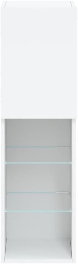 Zwevend TV Meubel met LED Verlichting 102cm Breed Wit - Wandkast en Dressoir — thumbnail 7