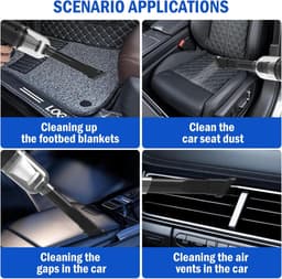 Mini Draadloze Stofzuiger - Krachtige Handstofzuiger Voor Auto, Toetsenbord & Huis - Draagbare Stofzuiger Met USB-Oplading & Accessoires - Ideaal Voor Schoonmaken Auto Binnenkant, Bureau, Bank & Autoruit — thumbnail 3