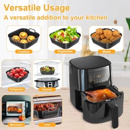 3 stuks 4,7L-6,2L Airfryer siliconenvorm accessoires voor Philips Essentia XL Airfryer 6,2L HD9270/2000 Series NA230, COSORI Turboblaze CAF-DC601, Ninja 6,2L heteluchtfriteuse AF180EUCP AF140EU inzet — thumbnail 2