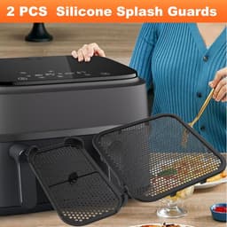 2 stuks siliconen spatbescherming accessoires voor Philips Airfryer 3000 Dual Basket NA350, Airfryer accessoires voor Philips Steam Airfryer 5000 Series Dual Basket, siliconenvorm spatbescherming voor — thumbnail 6