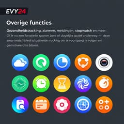 Evy24 Smartwatch GPS 48mm - Sporthorloge Heren en Dames - Belfunctie - Waterdicht - Hartslagmeter - Stappenteller - 2 Bandjes - iOS en Android - Zwart — thumbnail 4