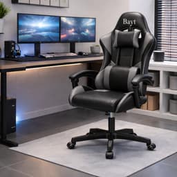 Bayt Gamestoel - Gaming Chair - Gamingstoel - Ergonomische Bureaustoel - Zwart - Verstelbaar — thumbnail 3