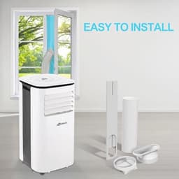 OZEANOS OT-AC-9000 Mobiele AC airconditioner met koelvermogen tot 9000 BTU/h, stille werking onder 65 dB, timer- en slaapfunctie, koelventilator- en ontvochtigingsmodus voor ruimtes tot 90 m3 — thumbnail 2