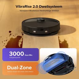 Roborock Q10 S5 Set Robotstofzuiger– 10000 Pa Zuigkracht–Dubbele Anti-klitfunctie–VibraRise 2.0-Systeem– 8 mm Dweillift– PreciSense LiDAR-navigatie–Obstakelvermijding– APP–Zwart-2 Dweilen — thumbnail 8