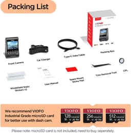 VIOFO A329S 1CH - 4K 60FPS Dashcam - Inclusief CPL filter - 2025 — thumbnail 4