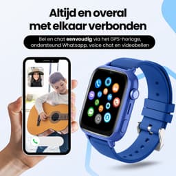 Protectly® GPS Horloge Kind Met Simkaart - 4G - SOS Knop - Smartwatch Kinderen - GPS Tracker Kind - Kinder Smartwatch - Videobellen - HD Camera - Whatsapp en SMS - Elke polsmaat - Incl. Simkaart — thumbnail 3