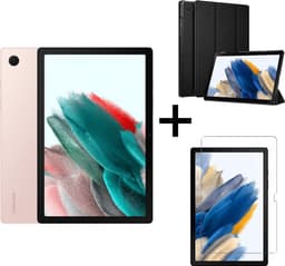 Samsung Galaxy Tab A8 (2021) - 64GB - Wifi - 10.5 inch - Pink Gold + Tri-fold smart hoes + Screenprotector tempered glass — thumbnail 1