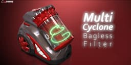 Herzberg HG-8047RED: Stofzuiger Zonder Stofzak Met Meerdere Cyclonen — thumbnail 4