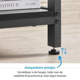 ACAZA Bureau - Hoekbureau - Zwart - 138 x 50 x 76 cm (L x B x H) - Bureautafel - Game Bureau - Bureau Gaming - Game Bureau — thumbnail 7