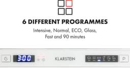 Klarstein Vaatwasser Mini voor 6 Couvert, Stille Inbouw Vaatwasser klein met 6 Programma’s, Tafelmodel Vaatwasser voor Thuis, Kantoor en Camping, Mini Vaatwasser met Wateraansluiting - Vaatwasmachine Afwasmachine - 6 Maatgedekken 52 cm - voor Singles — thumbnail 15
