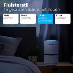 Auronic Luchtreiniger - 12 m² - Air Purifier met HEPA Filter - Verwijdert 99,97% - 25W - 3 Standen - Wit — thumbnail 7