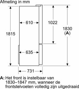 Bosch KFN96APEA - Serie 6 - Amerikaanse koelkast - Extra breed - RVS - Total no Frost nooit meer ontdooien — thumbnail 15