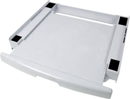 Universeel - Stapelkit voor wasmachine en droger - Met werkblad en spanband - Wit — thumbnail 1