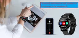 Belesy® SMART - Smartwatch Dames - Smartwatch Heren - Horloge - Stappenteller - 1.3 inch - Kleurenscherm - Full Touch - Bluetooth Bellen - Roségoud - Staal — thumbnail 9