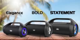 Caliber Bluetooth Speaker - Muziek Box - LED verlichting - 100 Watt - Draagbare Speaker - Stevige Handgreep - Tot 12 uur muziek - Waterbestendig — thumbnail 8