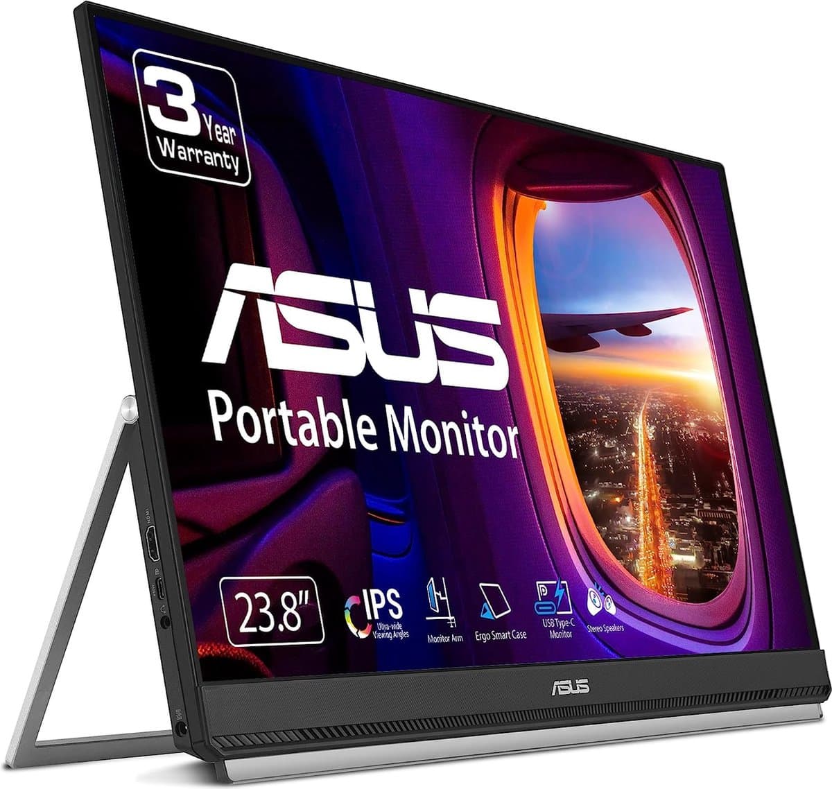 ASUS ZenScreen MB249C - Portable Monitor - USB-C 60W - 24 inch - 75hz - Met Stand — afbeelding 1