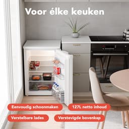 KitchenBrothers Koelkast - 127L - Tafelmodel - IJskast - Frigo - Vrijstaand - Wit — thumbnail 5