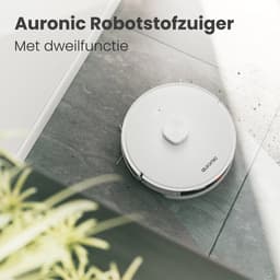 Auronic Robotstofzuiger - Met Dweilfunctie - WiFi en App - Laadstation - Huisdieren - Dweilrobot - Laser Navigatie - Wit — thumbnail 2