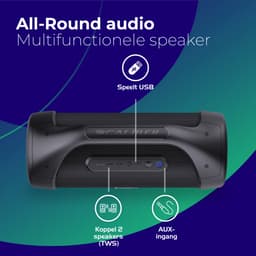 Caliber Bluetooth Speaker - Muziek Box - LED verlichting - 100 Watt - Draagbare Speaker - Stevige Handgreep - Tot 12 uur muziek - Waterbestendig — thumbnail 3