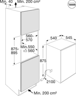 ETNA KKS5088 - Inbouw sleepdeur koelkast - 88cm - SuperCool - Elektronische thermostaat - Luchtvochtigheidsregeling groentelade - Energieklasse E — thumbnail 7