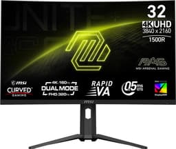 MSI MAG 321CUPDF - 4K UHD Curved Gaming Monitor - Rapid VA - 32 inch - Dual Mode: 4K/160Hz of FHD/320Hz — thumbnail 1