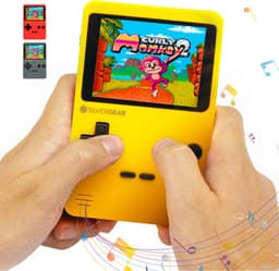 Silvergear Retro Game Console met 240 Arcade Games - Geen Internet Nodig - Spelcomputer voor Kinderen - Gaming Computer - Game Console Handheld - Vakantie Speelgoed - Reizen - Cadeau voor Jongens en Meisjes - 6, 7, 8, 9, 10, 11, 12+ Jaar - Geel — thumbnail 1