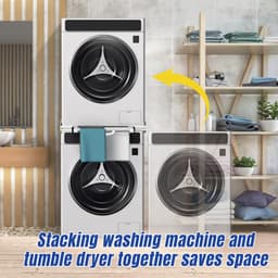verbindingsframe Tussenbouwframe wasmachinekast uittrekbaar handdoekhouder droger verbindingsframe Wasmachine & Drogeraccessoires universele stapelset — thumbnail 4