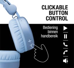 Fresh ‘n Rebel Code Core – Draadloze on-ear koptelefoon – Bluetooth - 30 uur Speeltijd - Blauw - Vivid Blue — thumbnail 3