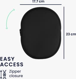 kwmobile hoes geschikt voor Beats Solo 4 / Solo 3 Wireless / Marshall Major V - 23,5 x 18 cm - Beschermhoes voor headset in zwart - Van neopreen — thumbnail 9